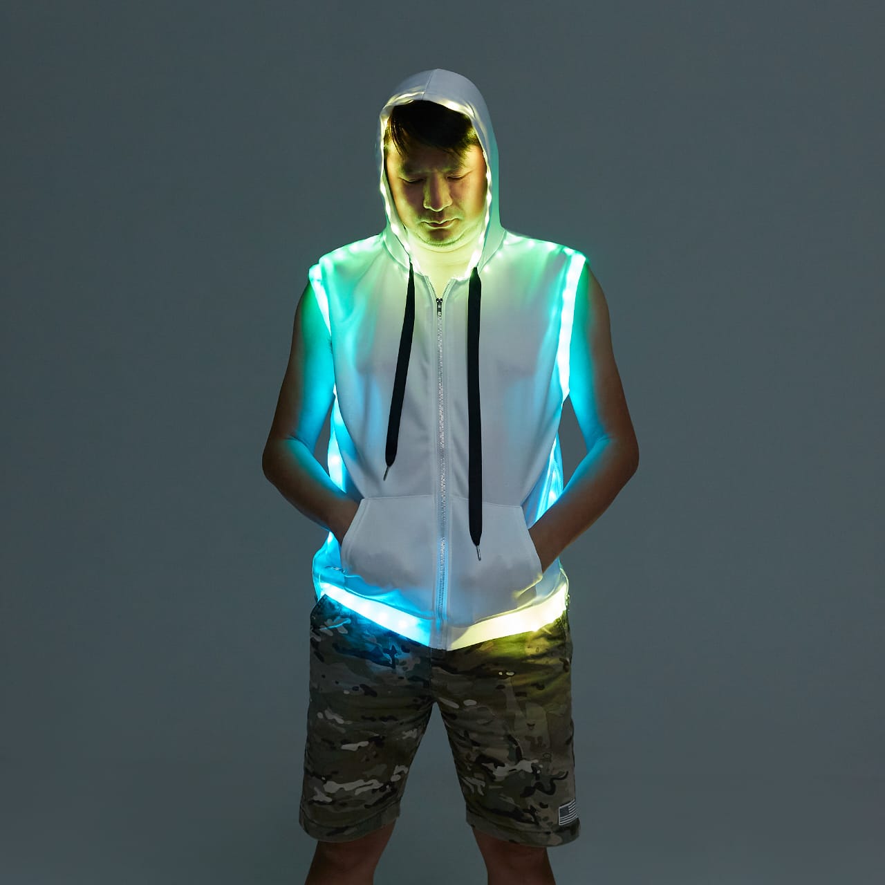 Men’s GLO Vest, featuring cutting-edge Smart LED Lights