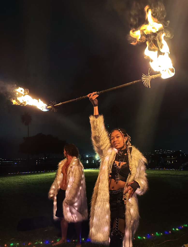 Long Faux Fur GLO Jacket – Premium & Exclusive ⚡🕺 - Glo Getterz - glowing_jackey - faux_fur_coat