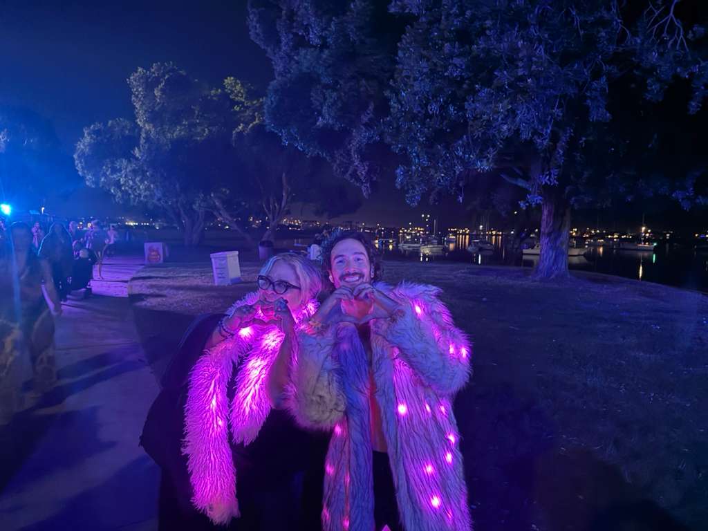 Long Faux Fur LED Jacket – Premium & Exclusive ⚡🕺 - Glo Getterz - glowing_jackey - faux_fur_coat