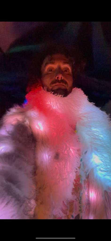 Smart LED Scarf - Glo Getterz - glowing_jackey - faux_fur_coat